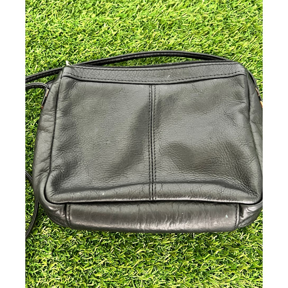 Vintage Fossil Black Genuine Leather Small Shoulder Purse - Picture 9 of 12